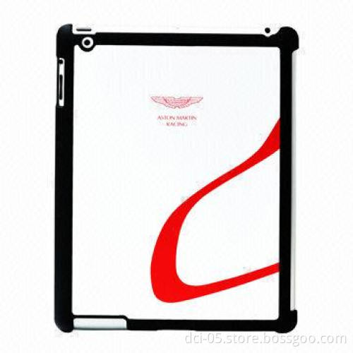 Back Cover Case for iPad 2/3 in White with Red Track